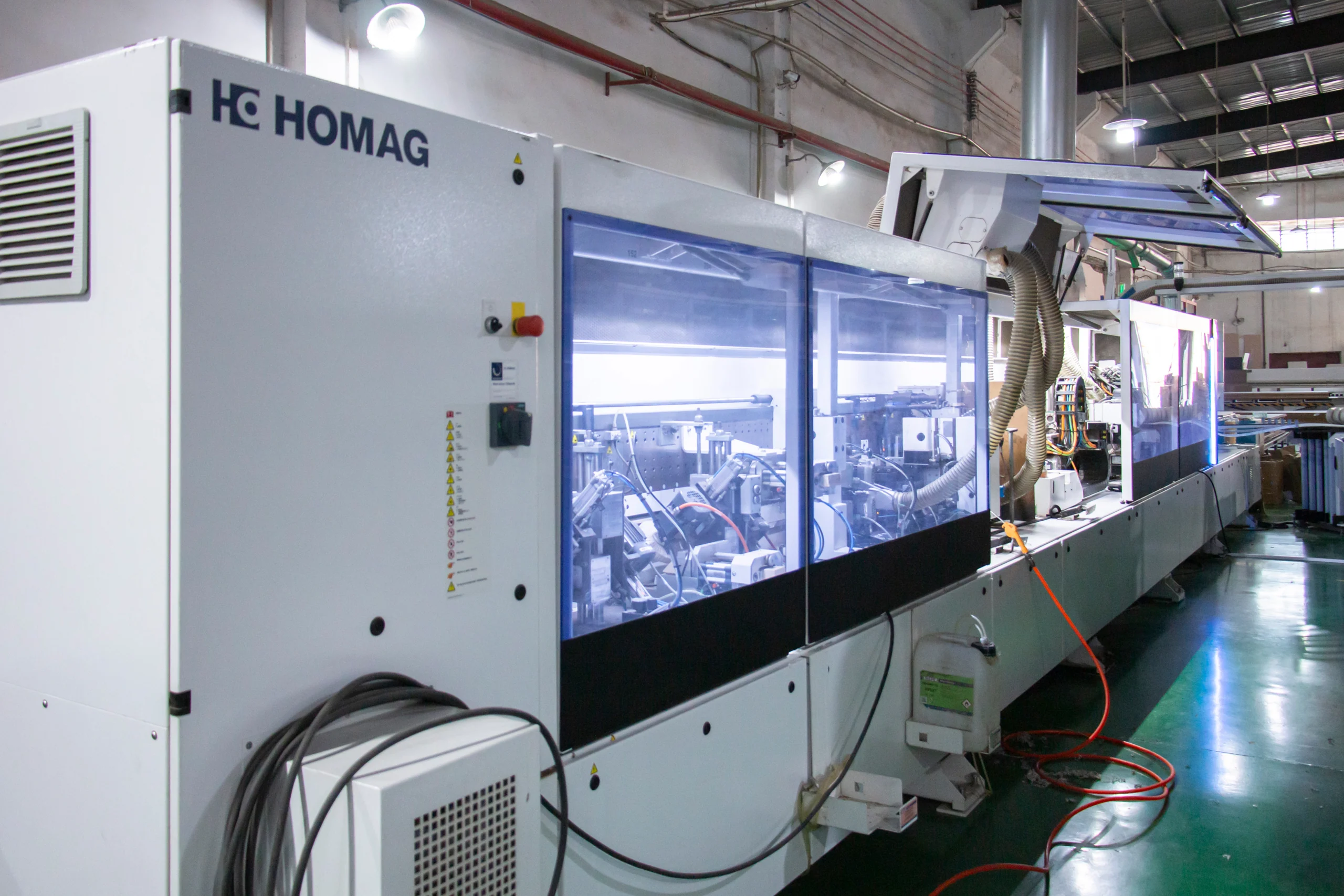 HOMAG manufacturing equipment at the Foshan workshop